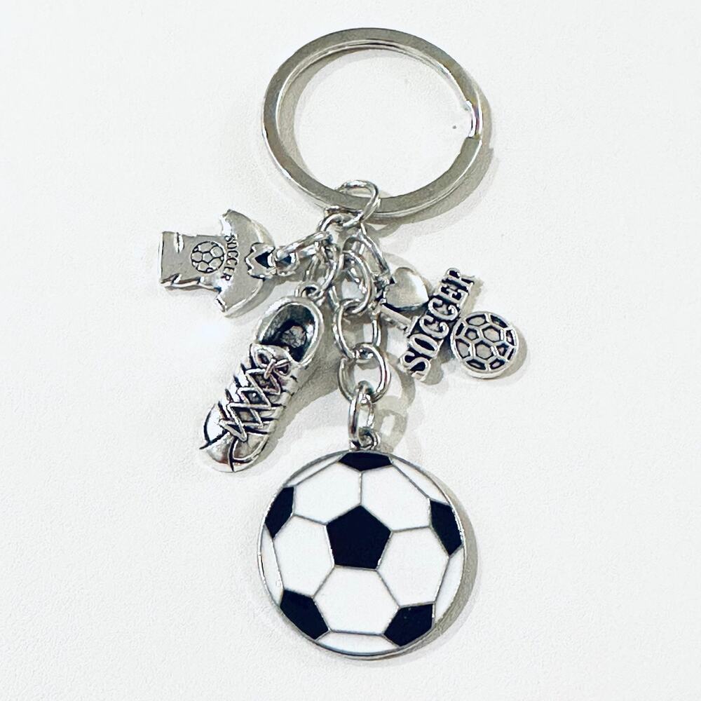 Soccer Metal Keychain